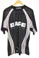 アベイシングエイプ A BATHING APE ソリッドカモジャカードマルチフットボールジャージ 001CSL301312M ロンT ブラック Mサイズ 103MT-3014