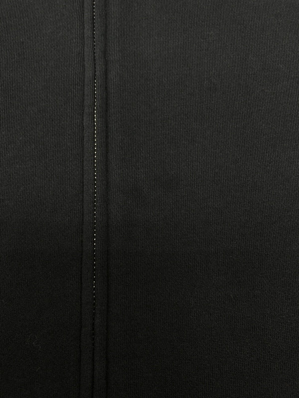 ヨウジヤマモト Yohji Yamamoto BLACK Scandal LOGO ZIPUP PARKER ロゴ ジップアップ パーカー フーディ スウェット 黒 HC-T92-993 サイズ 3 パーカ 刺繍 ブラック 104MT-2220