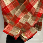 【曜日割引対象外】 ペンドルトン PENDLETON 50's オープンカラー ウール チェックシャツ 長袖シャツ レッド Mサイズ 201MT-3853 VB