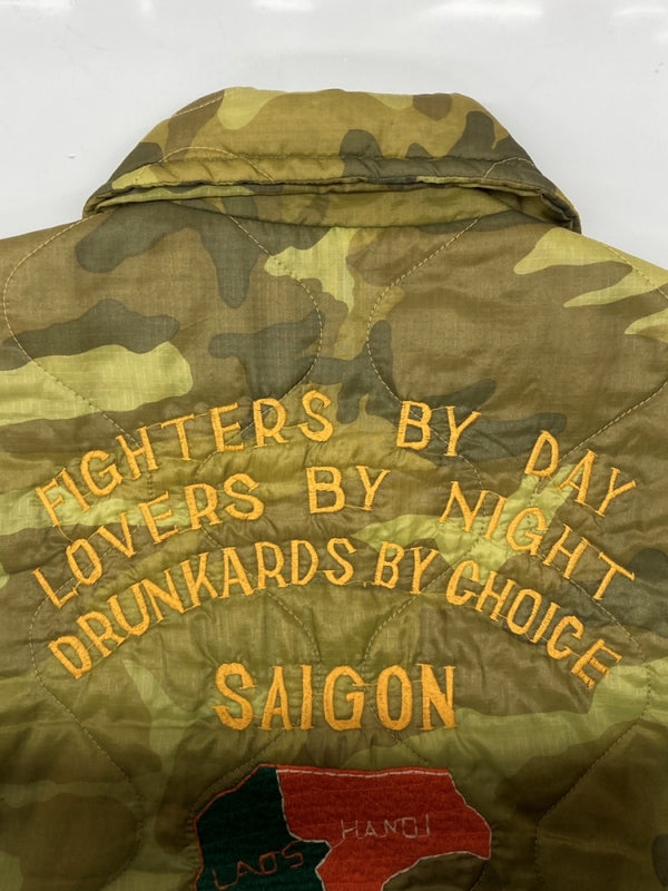 テーラー東洋 TAILOR TOYO SOUVENIR JACKET VIETNAM MAP ベトナム ジャケット ベトジャン マップ ジップアップ 刺繍 緑 ジャケット カモフラージュ・迷彩 グリーン Mサイズ 104MT-1716