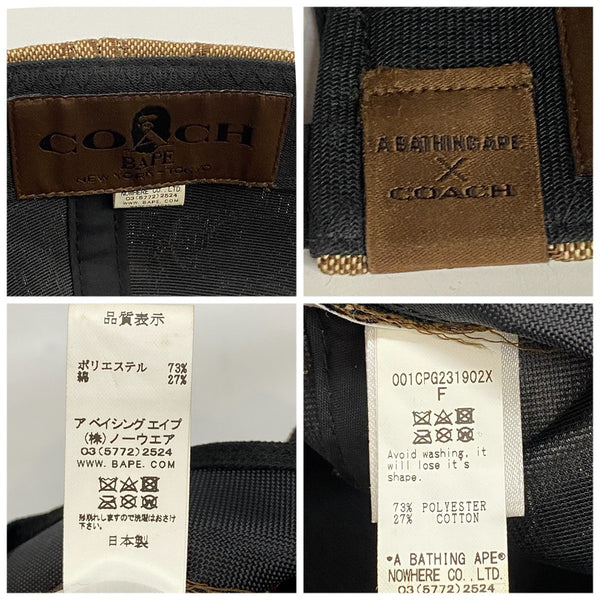 【中古】ア ベイシング エイプ A BATHING APE COACH Jacquard Baseball Cap 001CPG231902X 帽子 メンズ帽子 キャップ ブラウン 201goods-630