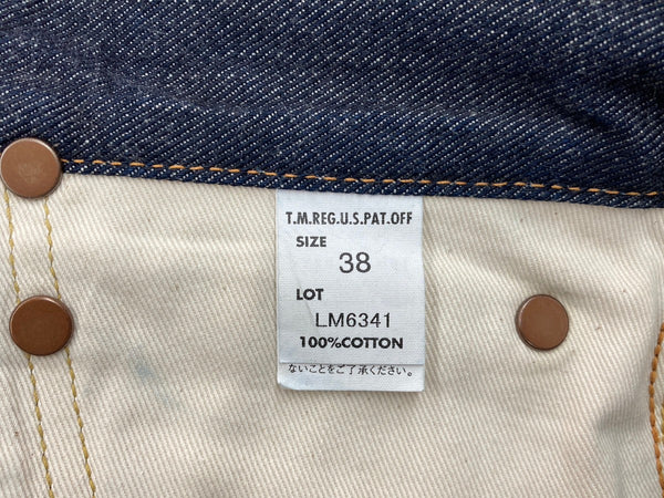 リー Lee THE ARCHIVES RIDERS 101-Z 1954 MODEL センター黒 復刻 片爪 ジーンズ ジーパン 濃紺 無地 LM6341 デニム ネイビー サイズ 38 104MB-297