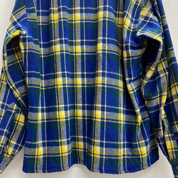 【曜日割引対象外】 ヴィンテージ vintage 40's Manhattan チェックウールシャツ 長袖シャツ ブルー 2サイズ 201MT-4701 VB