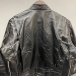 【曜日割引対象外】 アメカジ系 leather item ダブル レザー ライダースジャケット IDEAL CONMAR ZIPPER ジャケット ブラック 201MT-3735 VB