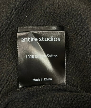 エンタイアスタジオ ENTIRE STUDIOS BOX CREW/WASH ヴィンテージ加工 ボックス クルーネック チャコール ES2126 P0051 スウェット ブラック Lサイズ 101MT-4261