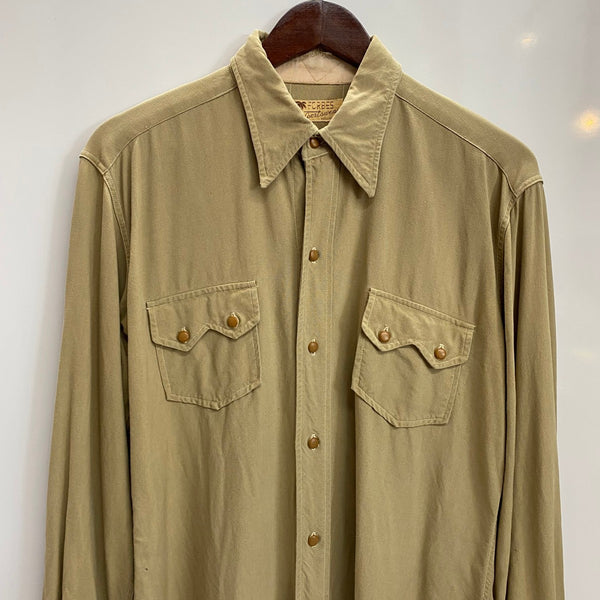 【曜日割引対象外】 ヴィンテージ vintage 40's FORBES ウエスタンシャツ 長袖シャツ ベージュ 201MT-4422 VB