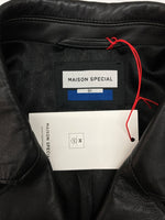 メゾンスペシャル MAISON SPECIAL 21AW Prime Over Double Riders Jacket プライム オーバー ダブル ライダース ジャケット ダブルジップ アウター 黒 11222211205 サイズ 01 ジャケット 無地 ブラック 104MT-1919