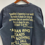 【曜日割引対象外】 ヴィンテージ vintage 90's Malcolm X Martin Luther king jr Tee Tシャツ ブラック 201MT-3973 VB