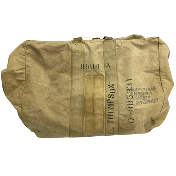 【曜日割引対象外】 ヴィンテージ vintage 40's U.S.AIR FORCE AVIATOR'S KIT BAG STENCIL コの字タロン バッグ メンズバッグ ボストンバッグ ベージュ 201goods-590 VB