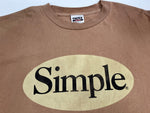シンプルスケート Simple Skate 90's 90年代 TULTEX OLD SKATE オーバルロゴ プリントT Vintage ヴィンテージ XL Tシャツ ブラウン LLサイズ 101MT-4441