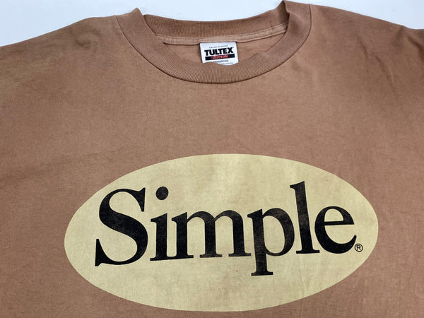 シンプルスケート Simple Skate 90's 90年代 TULTEX OLD SKATE オーバルロゴ プリントT Vintage ヴィンテージ XL Tシャツ ブラウン LLサイズ 101MT-4441