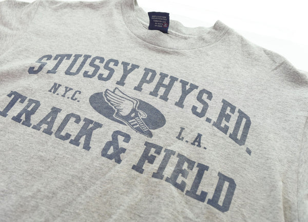ステューシー  STUSSY  90s OLD STUSSY ロゴプリント Tシャツ USA製 紺タグ  Tシャツ グレー Mサイズ 103MT-2856