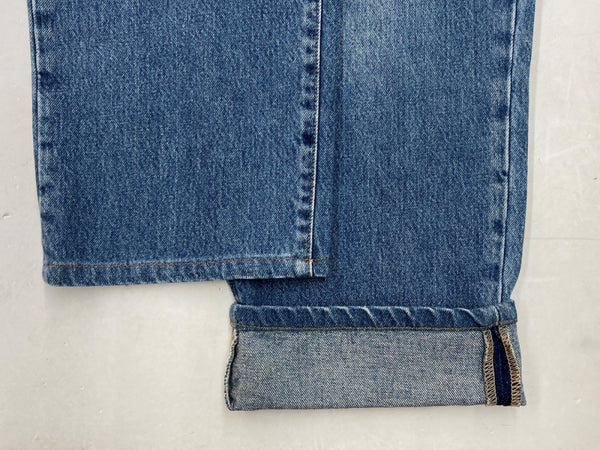 ダブルアールエル RRL 90s DENIM PANTS デニム パンツ ジップフライ ジーパン ジーンズ USA製 Ralph Lauren インディゴ 青 ロゴ R004 デニム ブルー サイズ 34 104MB-220