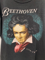 ヴィンテージ vintage 90s beethoven ベートーベン ベートーヴェン 偉人Tシャツ US古着 黒 アンビルボディ 袖シングル XL Tシャツ ブラック LLサイズ 101MT-2970