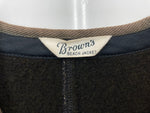 ブラウンズビーチ BROWN'S BEACH JACKET ビーチクロスベスト 三角タグ 刻印ボタン ゴマ塩 茶色 サイズ 38 ベスト 無地 ブラウン 104MT-1939