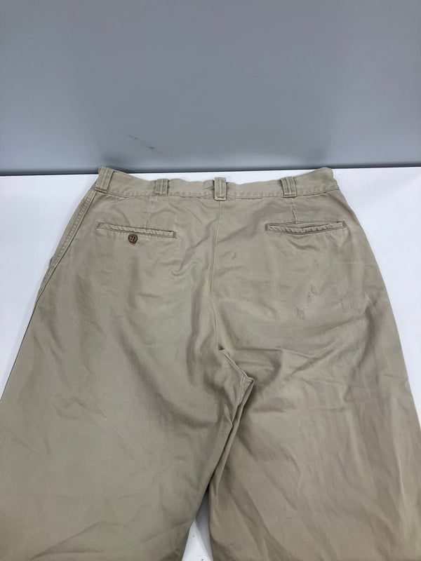 ビッグマック BIG MAC 50’s 50年代 PENNEY'S ペニーズ  青赤タグ チノパン ワークパンツ 尿素ボタン GRIPPER ZIPPER VINTAGE ヴィンテージ チノパン ベージュ - 101MB-739