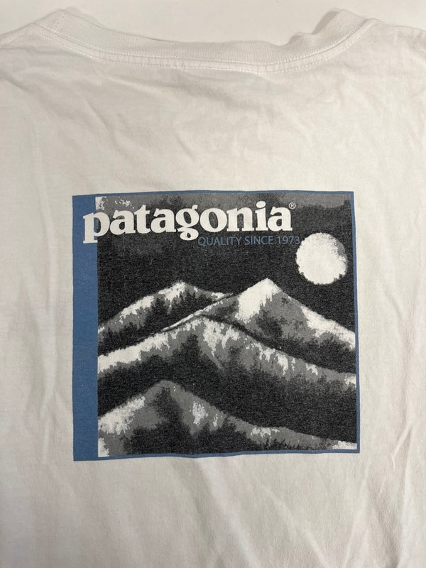 パタゴニア PATAGONIA 90s～ Vintage ヴィンテージ Beneficial T's USA製 グラフィック バックプリント ロングスリーブ 長袖カットソー 白 XL ロンT ホワイト LLサイズ 101MT-4781