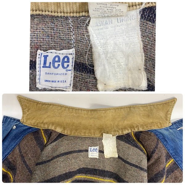 【曜日割引対象外】 ヴィンテージ vintage 70's リー Lee 81-LJ ブランケットライナー デニムカバーオール USA製 ジャケット ブルー 201MT-3691 VB