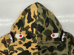 アベイシングエイプ A BATHING APE CAMO SHARK FULL ZIP HOODIE カモ シャーク フルジップ フーディー パーカー ハーフ カモフラ 茶 緑 001ZPG301004X パーカ カモフラージュ・迷彩 カーキ XLサイズ 104MT-968