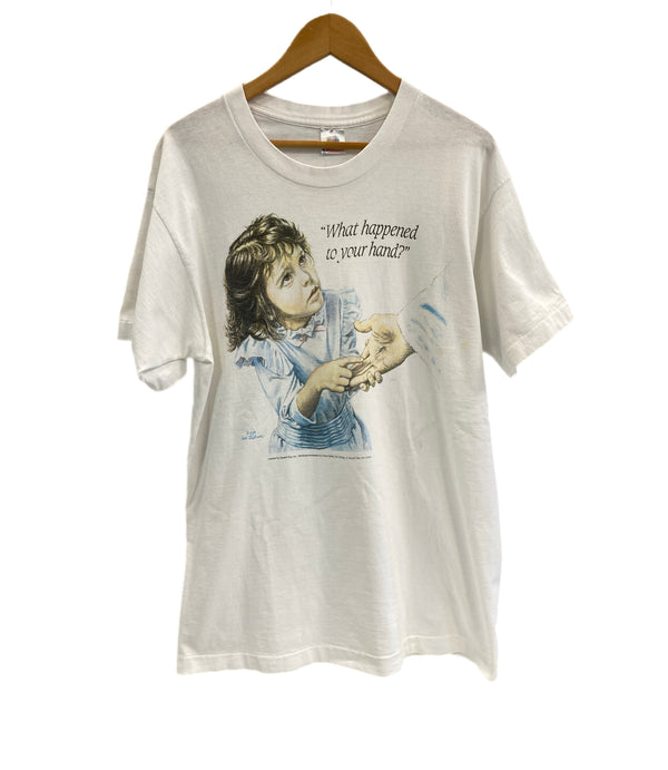ヴィンテージ vintage 90’s 90s Fruit of the Loom What happened to your hand? あなたの手どうしたの jesus ジーザス アートT Tシャツ 101MT-3741