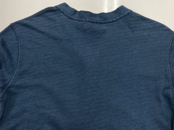 ダブルアールエル RRL SWEAT CARDIGAN 一ツ星タグ スウェット地 ボーダー 紺 カーディガン 無地 ネイビー Mサイズ 104MT-2021