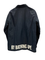 ア ベイシング エイプ A BATHING APE コーチジャケット ナイロンジャケット ロゴ   001GDD201001X ジャケット ネイビー Lサイズ 101MT-4925