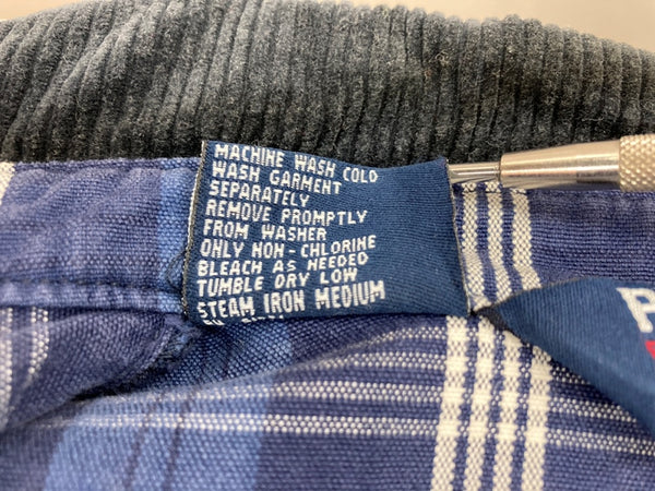 ラルフローレン RalphLauren Polo Sport ポロ スポーツ  90's CHECK SWING TOP チェック スウィングトップ 襟コーデュロイ 紺 ジャケット チェック ネイビー Mサイズ 104MT-2298