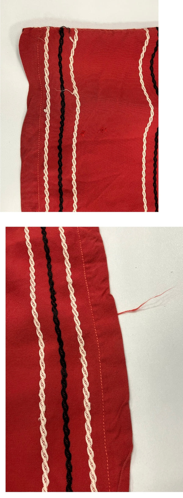 ヴィンテージ vintage 50's 50年代 ロカビリー イタリアンカラー ボックス チェーン ロープ 鎖模様  vintage ヴィンテージ - 半袖シャツ レッド 101MT-4137