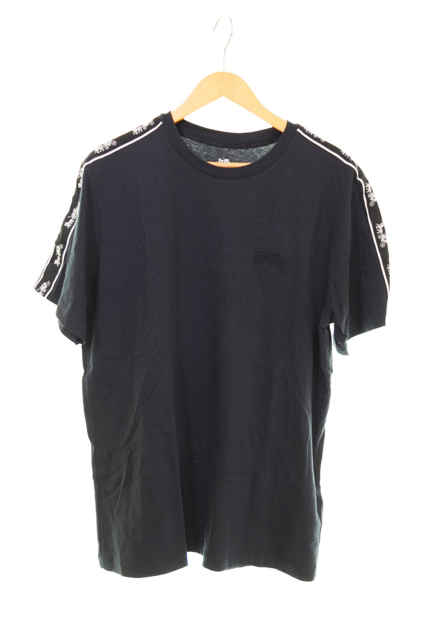 コーチ COACH ホースアンド キャリッジテープ 半袖Tシャツ 黒 79496 Tシャツ ブラック Lサイズ 103MT-2667