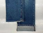 ダブルアールエル RRL 90s DENIM PANTS デニム パンツ ジップフライ ジーパン ジーンズ USA製 Ralph Lauren インディゴ 青 ロゴ R004 デニム ブルー サイズ 35 104MB-232