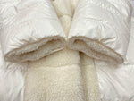 モンクレール MONCLER 17年 BAGAUD リバーシブル ダウンコート ボア DOWN COAT BOA 刺繍 IVORY アイボリー WHITE 白 F20931C51970 C0525 コート ロゴ ホワイト SIZE1 104LT-71