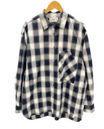 ナンバー no. VERTICAL POCKET SHIRT 長袖 チェックシャツ MADE IN JAPAN 21-FW-SH-02 サイズ 2 長袖シャツ チェック ネイビー 101MT-2436