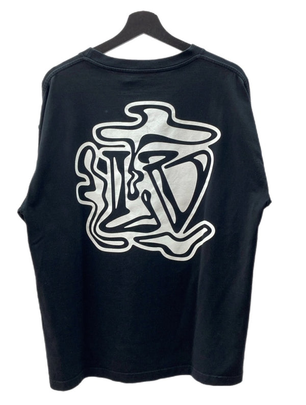ルイヴィトン LOUIS VUITTON 19AW LV SMOKE PRINT TEE スモーク プリント Tシャツ 半袖 両面 黒 RM192 NPG HHY90W Tシャツ プリント ブラック XLサイズ 104MT-1283