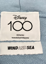 ウィンダンシー WIND AND SEA × Disney ディズニー 100周年 MICKEY MOUSE HOODIE ミッキー フーディー パーカー 青 WDS-C-DSN-23-Q4-01 パーカ プリント ブルー Lサイズ 104MT-1333