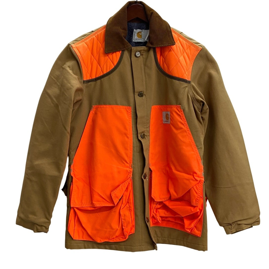 みてみて80s90s★CATブラウンダックキルティング中綿ジャケット 曜日割引対象外】 カーハート Carhartt 80's 90's ダック ハンティング