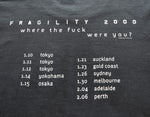 バンドTシャツ BAND-T 00s NINE INCH NAILS FRAGILTY 2000 TOUR 00's ナイン・インチ・ネイルズ ツアーT Tシャツ ブラック Mサイズ 103MT-2923