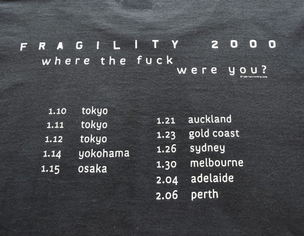 バンドTシャツ BAND-T 00s NINE INCH NAILS FRAGILTY 2000 TOUR 00's ナイン・インチ・ネイルズ ツアーT Tシャツ ブラック Mサイズ 103MT-2923