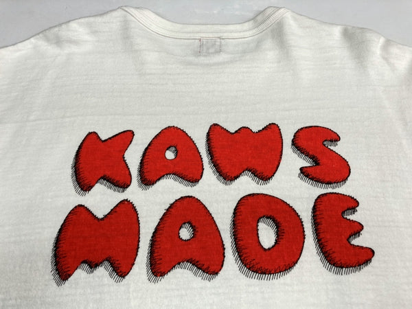 ヒューマンメイド HUMAN MADE × カウズ KAWS 21SS ベアー ロゴT BEAR LOGO T-SHIRT 半袖 カットソー クルーネック 白 X LARGE Tシャツ プリント ホワイト 104MT-154