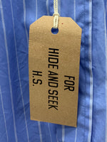 ハイドアンドシーク HIDE AND SEEK 24ss B.D. L/S Shirt 長袖シャツ ストライプ ブルー Lサイズ 201MT-3797