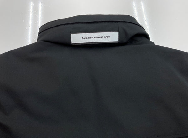 アベイシングエイプ A BATHING APE AAPE WAISTCOAT ウェスト コート ダウン ベスト 黒 AAPVCM7455XXH ベスト ロゴ ブラック XLサイズ 104MT-2152