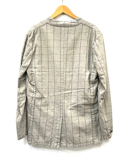 レミレリーフ REMI RELIEF コットン ウール ノーカラー ジャケット RN14153134 グレー XL 601MT-70