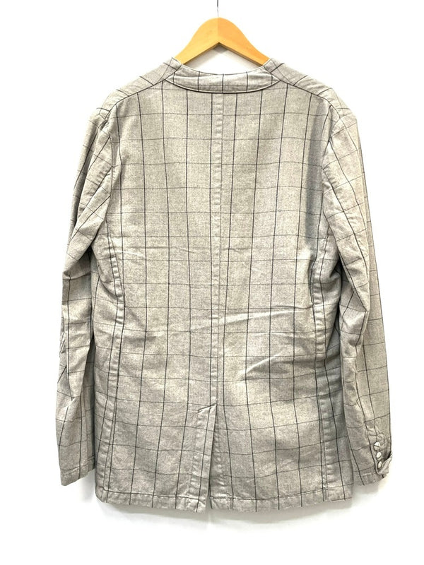 レミレリーフ REMI RELIEF コットン ウール ノーカラー ジャケット RN14153134 グレー XL 601MT-70