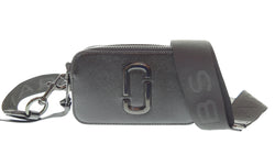 マークジェイコブス MARC JACOBS  THE SNAPSHOT ザ スナップショット ロゴストラップ ダブル ショルダーバッグ  バッグ レディースバッグ ショルダーバッグ・メッセンジャーバッグ ブラック 103B-161