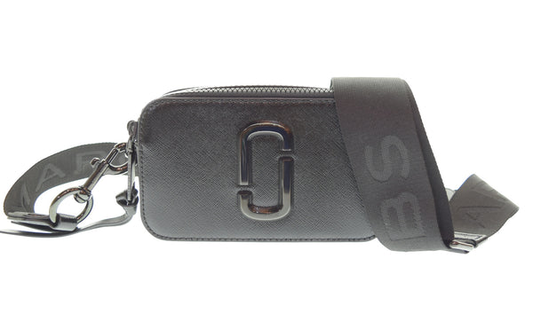 マークジェイコブス MARC JACOBS  THE SNAPSHOT ザ スナップショット ロゴストラップ ダブル ショルダーバッグ  バッグ レディースバッグ ショルダーバッグ・メッセンジャーバッグ ブラック 103B-161