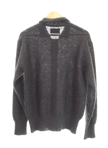 ヨーク YOKE 24AW BRUSHED MOHAIR KNIT SHIRTモヘアニット シャツ 黒 YK24FW0838S 3 カーディガン ブラック 103MT-2227