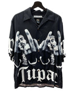 ワコマリア WACKO MARIA 23SS 2PAC HAWAIIAN SHART ハワイアン レーヨン シャツ 黒 半袖シャツ 総柄 ブラック Lサイズ 104MT-1644