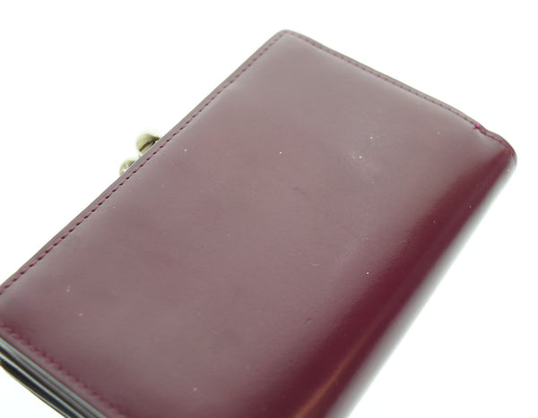 ヴィヴィアンウエストウッド Vivienne Westwood  がま口 三つ折り財布 ウォレット シルバー金具 ボルドー 赤系 財布・ケース レディース財布 レッド 103SA-21