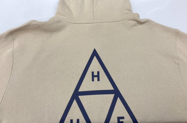 ハフ HUF SET TT HOODIE トリプルトライアングル ロゴ フーディ パーカー 薄茶 PF00572 パーカ ロゴ ベージュ Lサイズ 104MT-2315