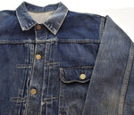 リーバイス Levi's 506xx 1st 40年代 40s 40'S 1947 前期 片面タブ BIGE 革パッチ VINTAGE DENIME JACKET ファースト ヴィンテージ デニム オリジナル ジャケット ブルー 103MT-2181