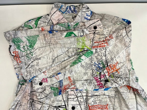 リミフゥ LIMI feu ヨウジヤマモト Yohji Yamamot TOKYO MAP ロングシャツドレス 白 LR-D03-020 長袖シャツ ホワイト サイズ02 101LT-140